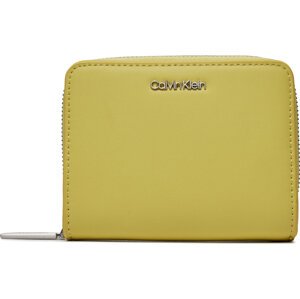 Malá dámská peněženka Calvin Klein Ck Must Z/A Wallet W/Flap Md K60K607432 Citrus ZAV