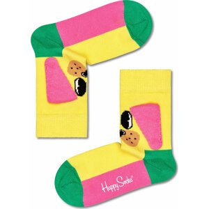 Vysoké dětské ponožky Happy Socks KDOG01-2200 Žlutá