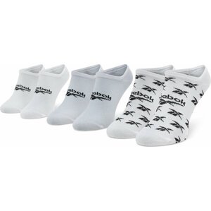 Sada 3 párů nízkých ponožek unisex Reebok Cl Fo Invisible Sock 3P GG6678 White/Lgsogr/White