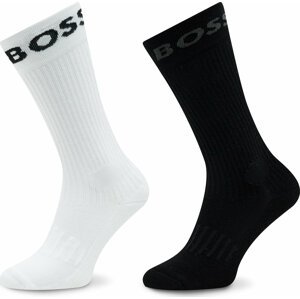 Sada 2 párů pánských vysokých ponožek Boss 50467707 Black 003