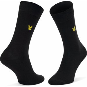 Sada 3 párů pánských vysokých ponožek Lyle & Scott Angus LSSK500 Black 5003