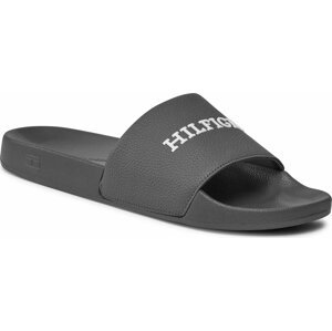 Nazouváky Tommy Hilfiger Th Embossed Pool Slide FM0FM04869 Dark Ash PTY