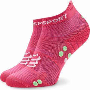 Nízké ponožky Unisex Compressport Pro Racing Socks v4.0 Run Low XU00047B Hot Pink/Summer Green 379