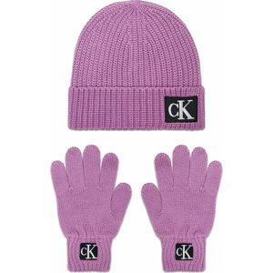 Čepice a rukavice Calvin Klein Jeans IU0IU00394 Růžová