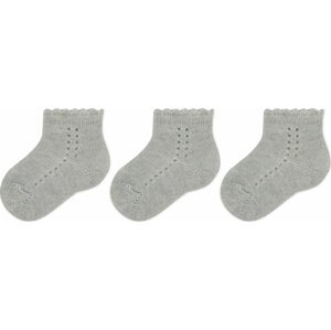 Sada 3 párů dětských vysokých ponožek Condor 2.569/4 Aluminium 0221