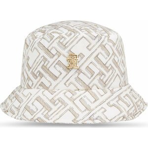 Klobouk Tommy Hilfiger Monogram All Over Bucket Hat AW0AW15296 Cashmere Creme ABH
