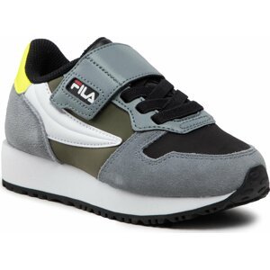 Sneakersy Fila Retroque Velcro Kids FFK0036.83149 Black/Loden Green