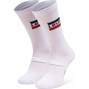 Sada 2 párů vysokých ponožek unisex Levi's® 37157-0538 White