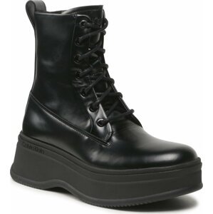 Polokozačky Calvin Klein Pitched Combat Boot HW0HW01599 Black BEH