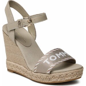 Espadrilky Tommy Hilfiger Seasonal Webbing Wedge FW0FW07088 Sandalwood RBT