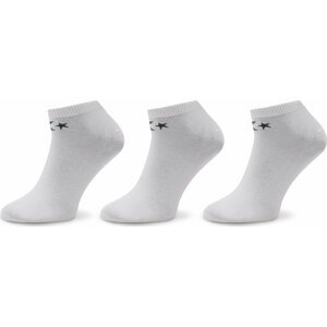 Sada 3 párů dámských nízkých ponožek Converse E747W-3020 Bílá