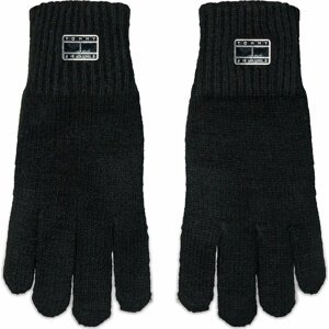 Dámské rukavice Tommy Jeans Tjw Cosy Knit Gloves AW0AW15481 Black BDS