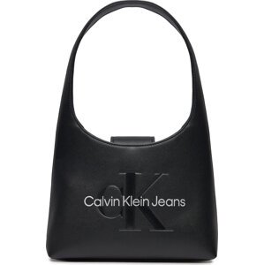 Kabelka Calvin Klein Jeans Sculpted Arch Shoulderbag22 Mono K60K611548 Black/Metallic Logo 0GL