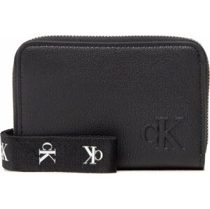 Malá dámská peněženka Calvin Klein Jeans Ultralight Med Za W/Wristlet K60K609827 Černá
