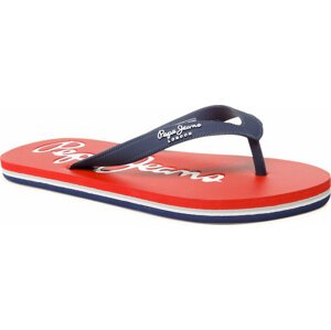 Žabky Pepe Jeans Bat Beach Brand M PMS70110 Red 255