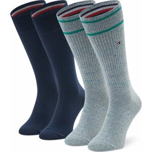 Sada 2 párů pánských vysokých ponožek Tommy Hilfiger 701220517 Green 003