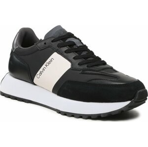 Sneakersy Calvin Klein Low Top Lace Up Mix New HM0HM01238 Black/White 0GQ