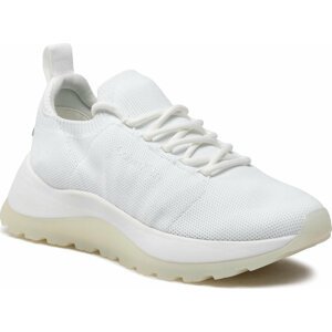 Sneakersy Calvin Klein 2 Piece Sole Lace-Up-Knit HW0HW01337 Ck White YAF