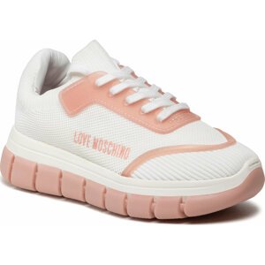 Sneakersy LOVE MOSCHINO JA15515G0EIZK10B Bianco/Nude