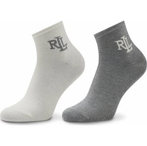 Sada 2 párů dámských vysokých ponožek Lauren Ralph Lauren 454897521003 Greyh