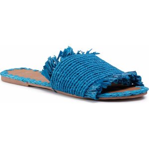 Nazouváky Manebi Leather Sandals S 1.9 Y0 Electric Blue Fringed