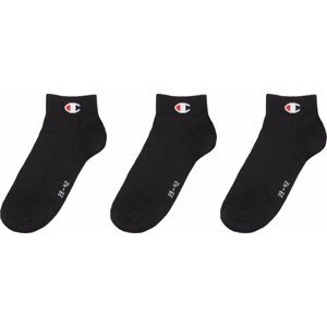 Sada 3 párů nízkých ponožek unisex Champion U20099-KK001 (39-42) Černá