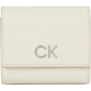 Dámská peněženka Calvin Klein Re-Lock Trifold Xs K60K611094 Dk Ecru PC4
