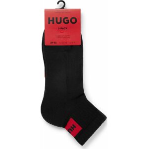 Sada 2 párů pánských nízkých ponožek Hugo 50491223 Black 1