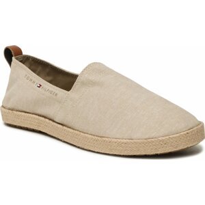 Espadrilky Tommy Hilfiger Th Espadrille Core Chambray FM0FM04451 Beige AEG