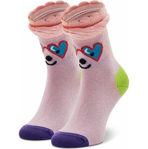 Vysoké dětské ponožky Happy Socks KPDL01-3300 Růžová