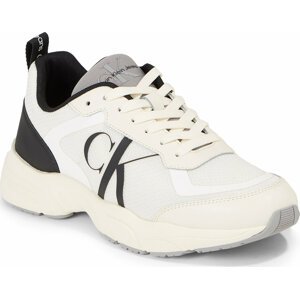 Sneakersy Calvin Klein Jeans Retro Tennis Laceup Mesh YM0YM00785 Creamy White/Black 0LA