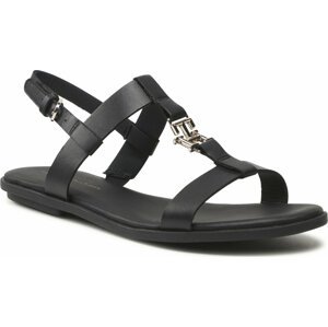 Sandály Tommy Hilfiger Th Flat Sandal FW0FW07068 Black BDS