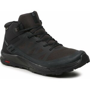 Trekingová obuv Salomon Outrise Mid Gtx L47143500 Black/Black/Phantom