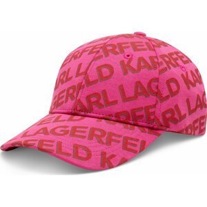 Kšiltovka KARL LAGERFELD 231W3415 Pink/Red A520