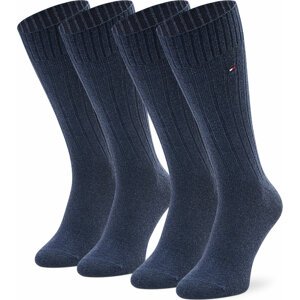Sada 2 párů pánských vysokých ponožek Tommy Hilfiger 352002001 Jeans 354