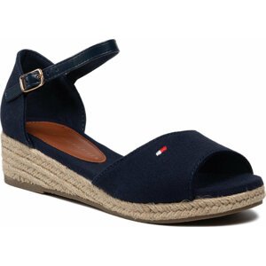 Espadrilky Tommy Hilfiger Rope Wedge Sandal T3A7-32185-0048 M Blue 800