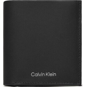 Velká pánská peněženka Calvin Klein Ck Must Trifold 6Cc W/ Coin K50K511382 Ck Black Pique BEH