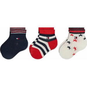 Sada 3 párů dětských nízkých ponožek Tommy Hilfiger 701218363 Tommy Original 001