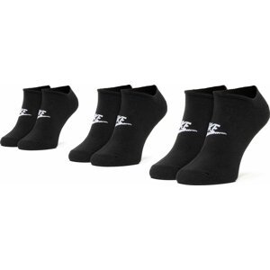 Sada 3 párů nízkých ponožek unisex Nike SK0111 010 Černá