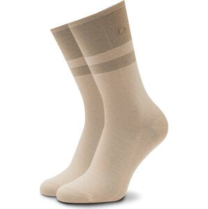 Dámské klasické ponožky Calvin Klein 701219847 Beige 003