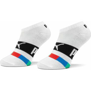 Sada 2 párů dětských nízkých ponožek Puma Kids Seasonal Sneaker 2P 938008 White Combo 01
