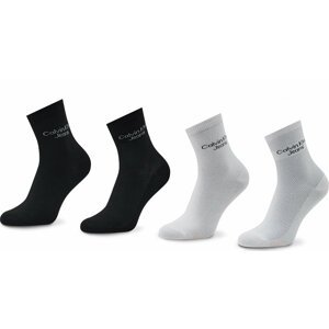 Sada 4 párů dámských vysokých ponožek Calvin Klein Jeans 701219859 Black Combo 001