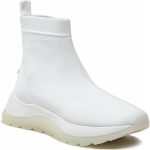 Sneakersy Calvin Klein 2 Piece Sole Sock Boot-Knit HW0HW01338 Ck White YAF