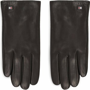 Pánské rukavice Tommy Hilfiger Essential Flag Leather Gloves AM0AM11482 Black BDS