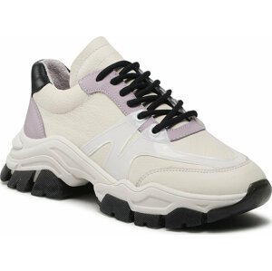 Sneakersy Bronx 66431-AT Off White/Cool Lilac/Black Nappa/Translucent Vinyl 3660
