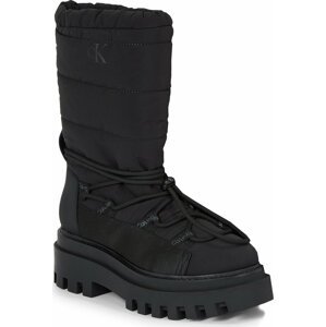 Sněhule Calvin Klein Jeans Flatform Snow Boot Nylon Wn YW0YW01146 Triple Black 0GT