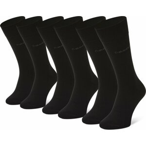 Sada 3 párů pánských vysokých ponožek Calvin Klein 701218710 Black 001