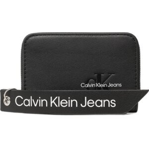 Malá dámská peněženka Calvin Klein Jeans Sculpted Med Zip Around Tag K60K610578 BDS