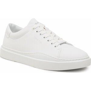 Sneakersy Calvin Klein Low Top Lace Up Lth HM0HM01051 Triple White 0K4