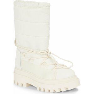 Polokozačky Calvin Klein Jeans Flatform Snow Boot Nylon Wn YW0YW01146 Creamy White YBI